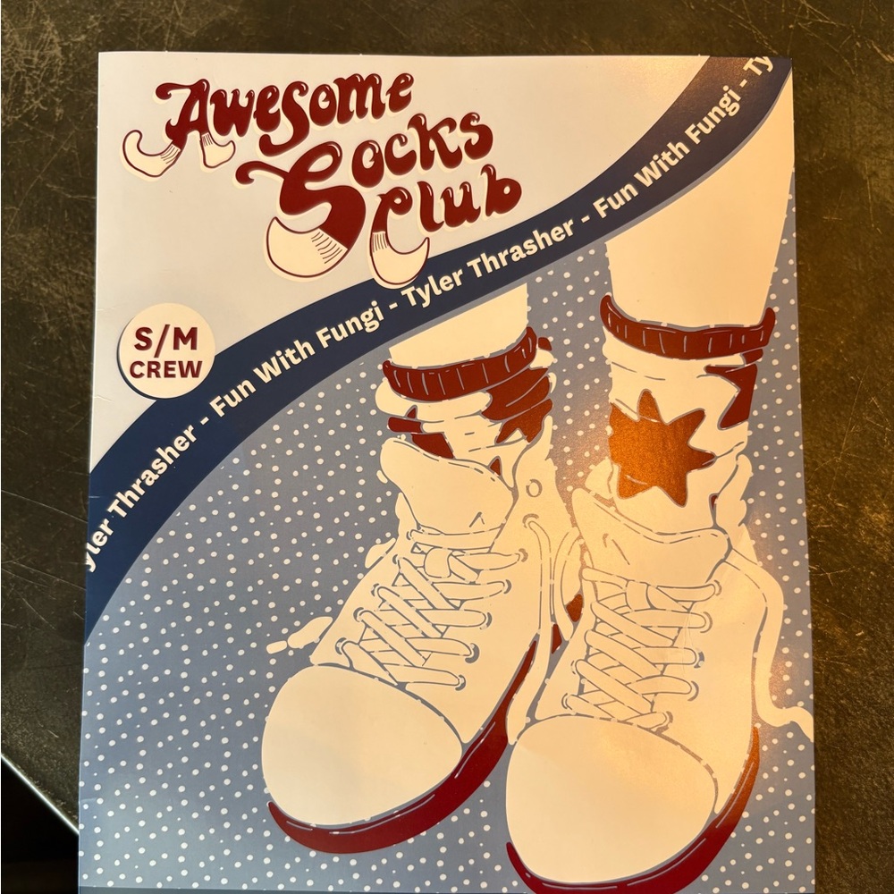 NWOT, Awesome socks club, good store, s/m, Fun with Fungi
